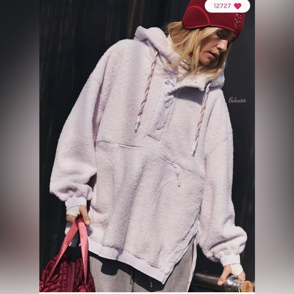 Free People FP Movement Fuzzy Was She Fleece Pullover.